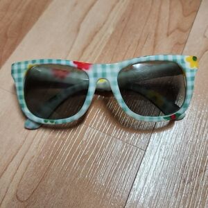 Child Sunglasses with Checkered & Floral Accents